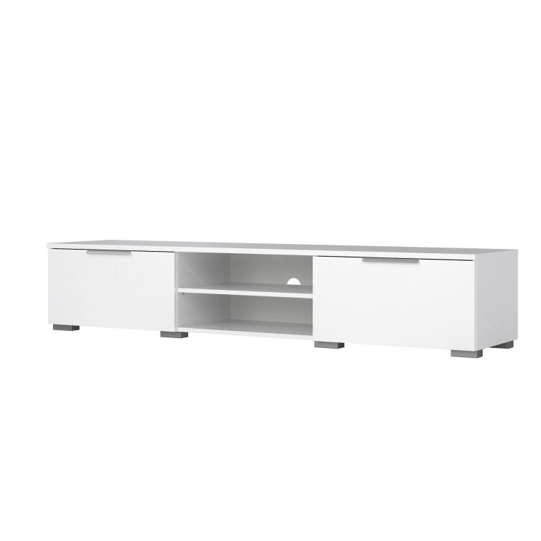 Mobile TV bianco lucido 172x39x33h cm in legno - Ammiro
