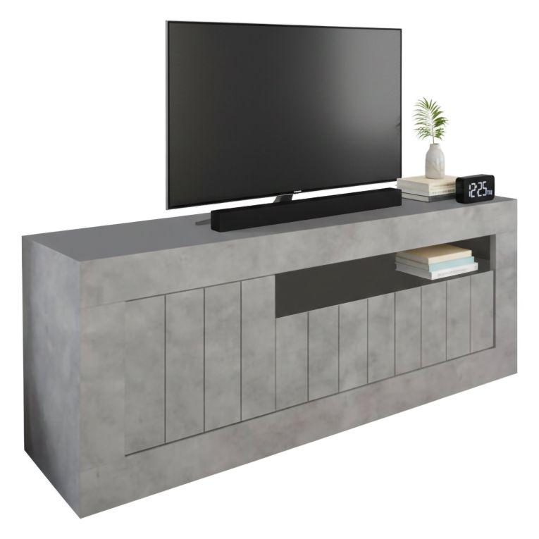 Mobile TV cemento 138x42x56h cm 3 ante - Iole