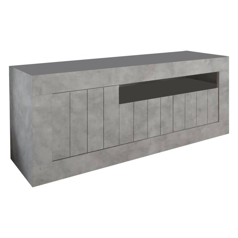 Mobile TV cemento 138x42x56h cm 3 ante - Iole