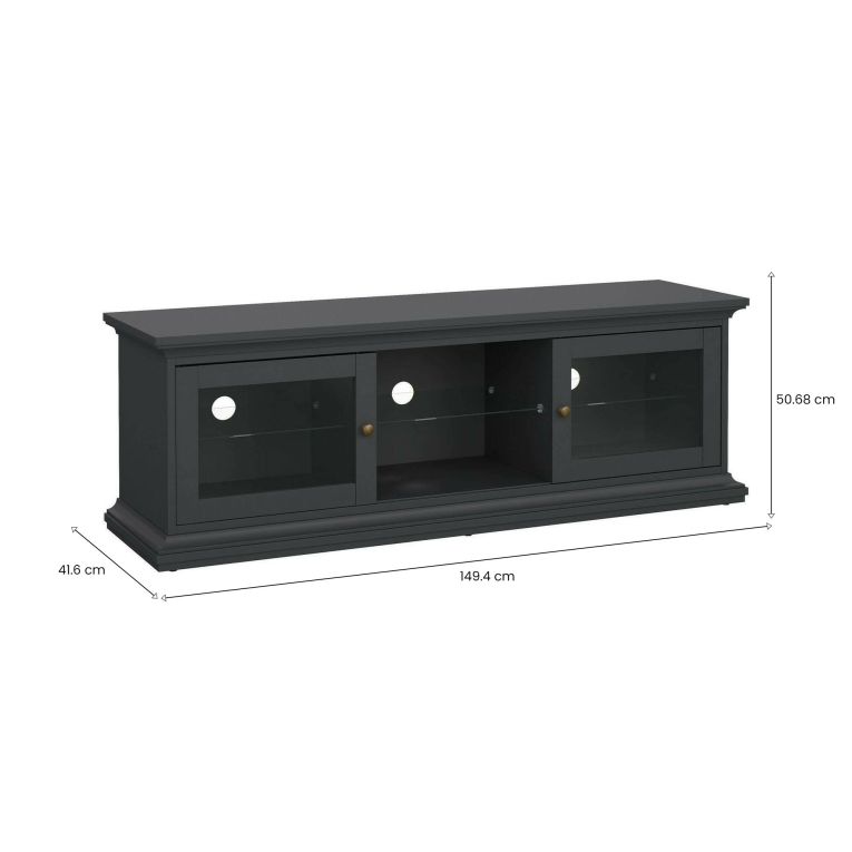 Mobile TV grigio 149x41x50h cm 2 ante - Damrey