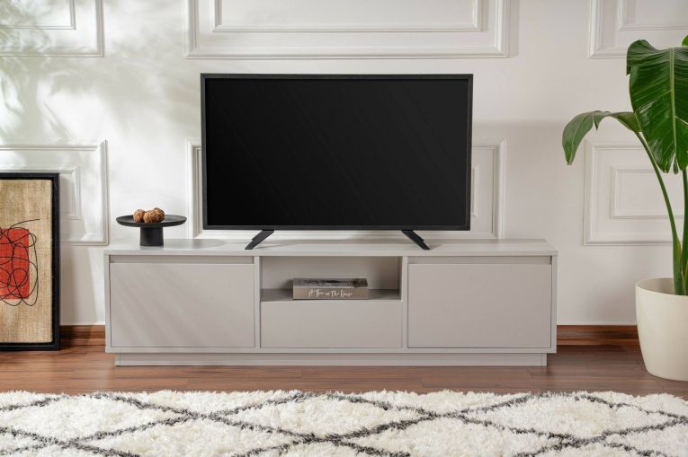 Mobile TV grigio 160x29x42h cm 3 ante - Morrigan