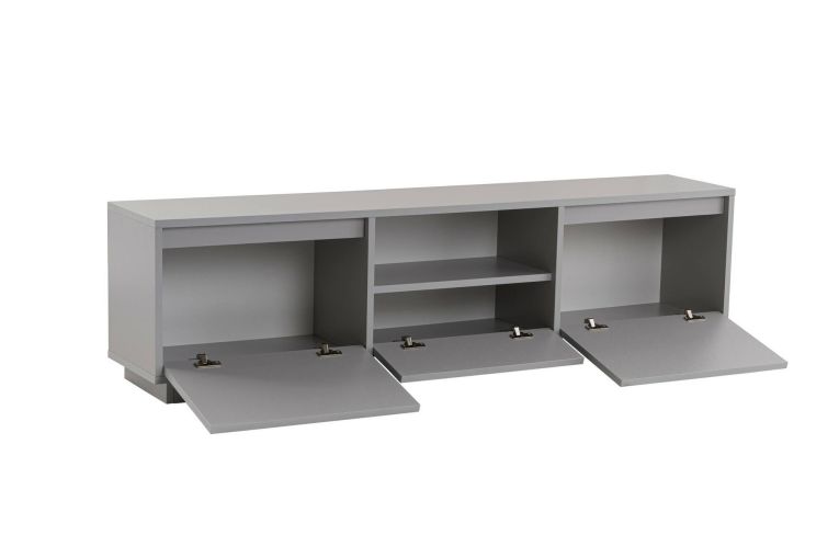 Mobile TV grigio 160x29x42h cm 3 ante - Morrigan