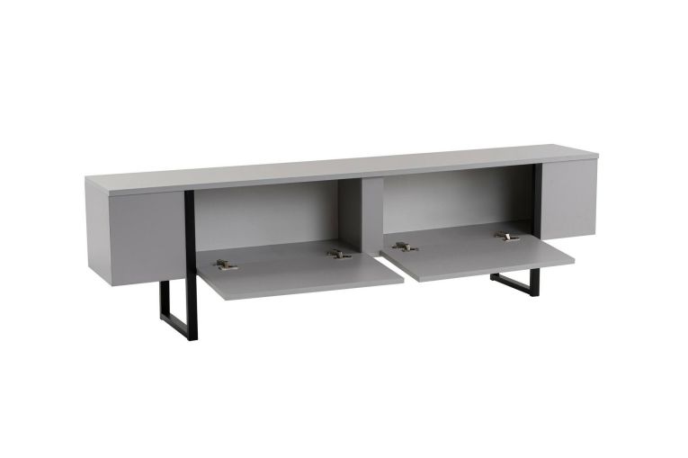 Mobile TV grigio e nero 180x29x50h cm 2 ante - Lilith