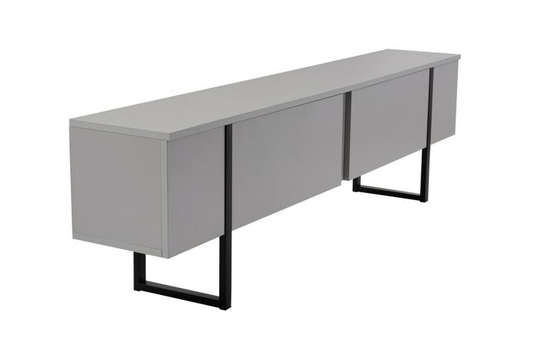 Mobile TV grigio e nero 180x29x50h cm 2 ante - Lilith