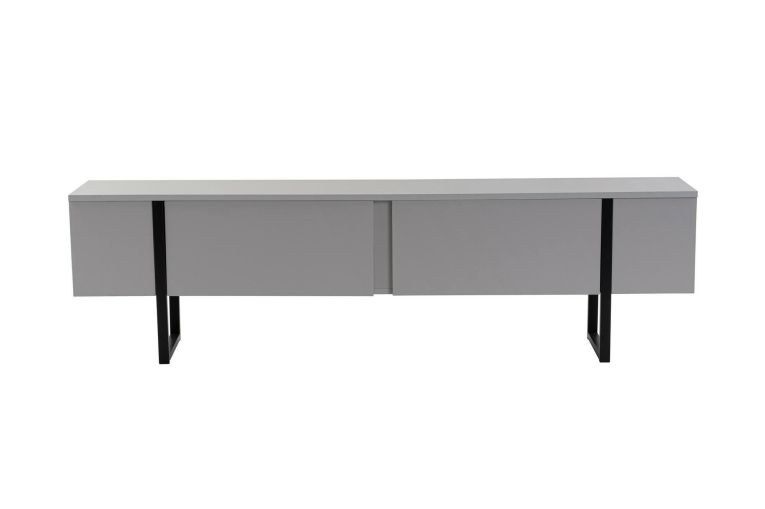 Mobile TV grigio e nero 180x29x50h cm 2 ante - Lilith