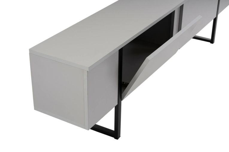 Mobile TV grigio e nero 180x29x50h cm 2 ante - Lilith