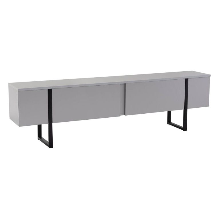 Mobile TV grigio e nero 180x29x50h cm 2 ante - Lilith