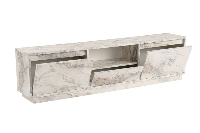 Mobile TV marmo 160x29x42h cm 3 ante - Morrigan