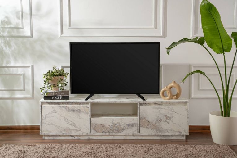 Mobile TV marmo 160x29x42h cm 3 ante - Morrigan