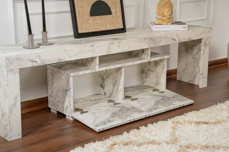 Mobile TV marmo 180x31x50h cm 2 ante - Andarna