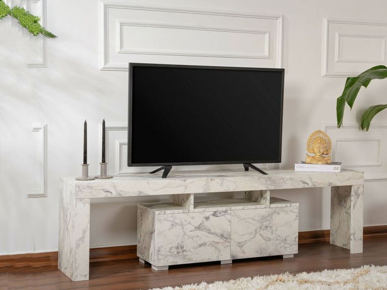 Mobile TV marmo 180x31x50h cm 2 ante - Andarna