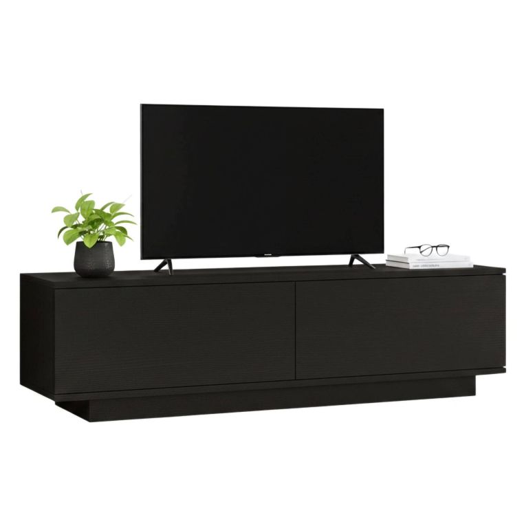 Mobile TV nero 140x35x38h cm 2 ante - Goro