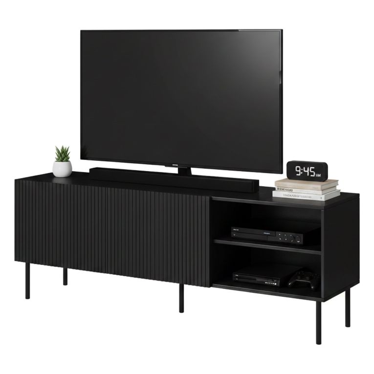 Mobile TV nero 150x42x52h cm 3 ante - Molini