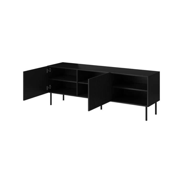 Mobile TV nero 150x42x52h cm 3 ante - Molini