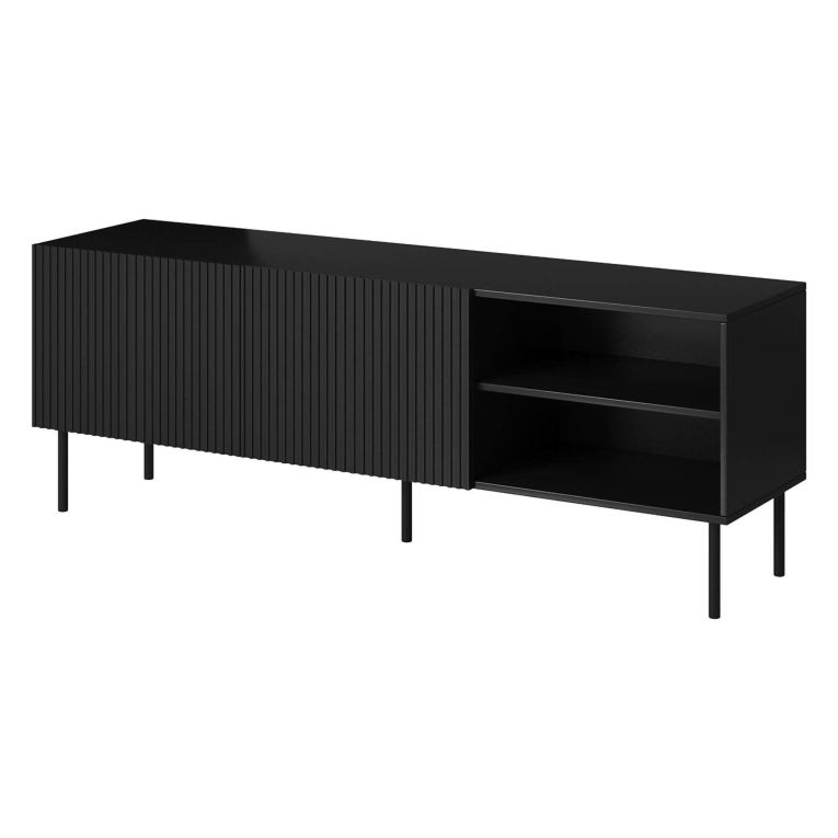 Mobile TV nero 150x42x52h cm 3 ante - Molini