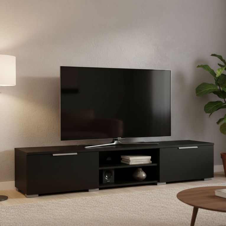 Mobile TV nero 172x39x33h cm in legno - Ammiro