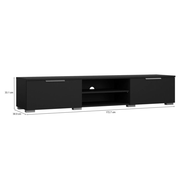 Mobile TV nero 172x39x33h cm in legno - Ammiro