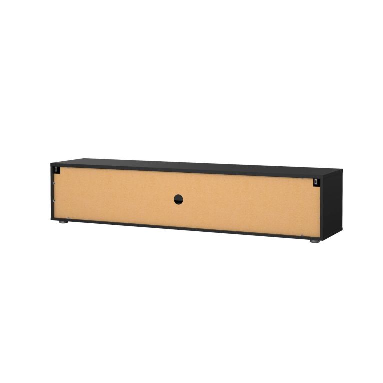 Mobile TV nero 177x39x38h cm 2 ante e 1 cassetto - Giaele