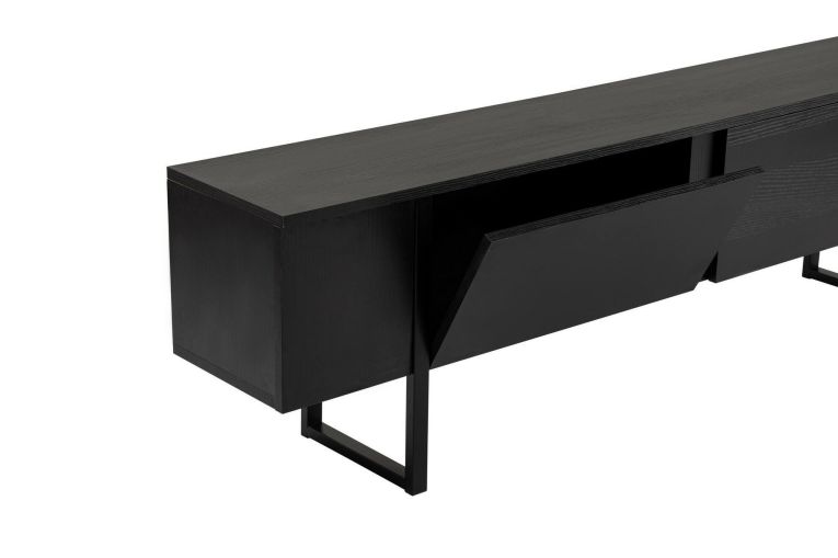 Mobile TV nero 180x29x50h cm 2 ante - Lilith
