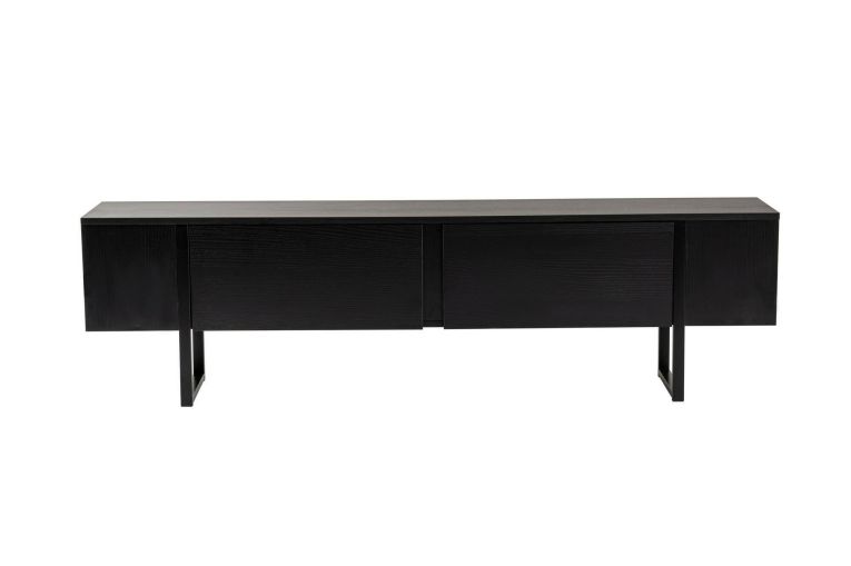 Mobile TV nero 180x29x50h cm 2 ante - Lilith
