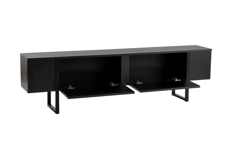 Mobile TV nero 180x29x50h cm 2 ante - Lilith