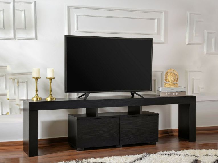 Mobile TV nero 180x31x50h cm 2 ante - Andarna