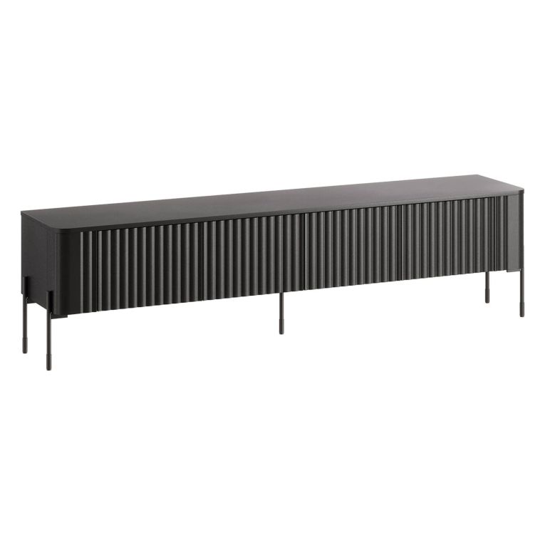 Mobile TV nero 190x39x50h cm 4 ante - Brembana