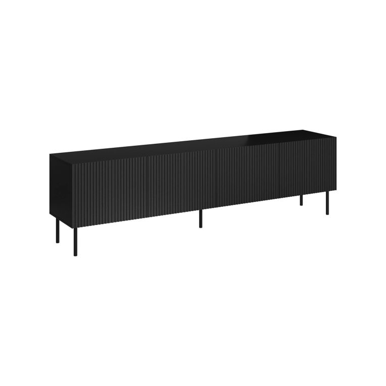 Mobile TV nero 200x42x52h cm 4 ante - Priocca