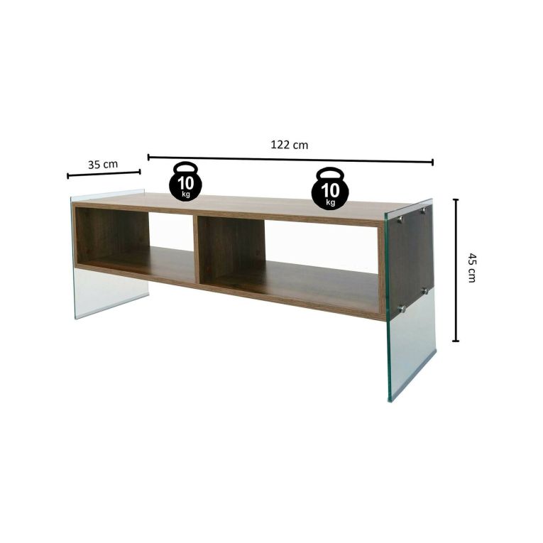 Mobile TV noce 120x35x45h cm in legno - Winifred