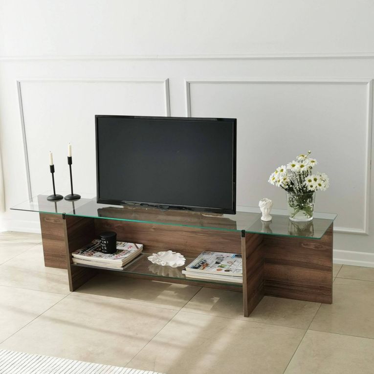 Mobile TV noce 158x35x40h cm - Bellano