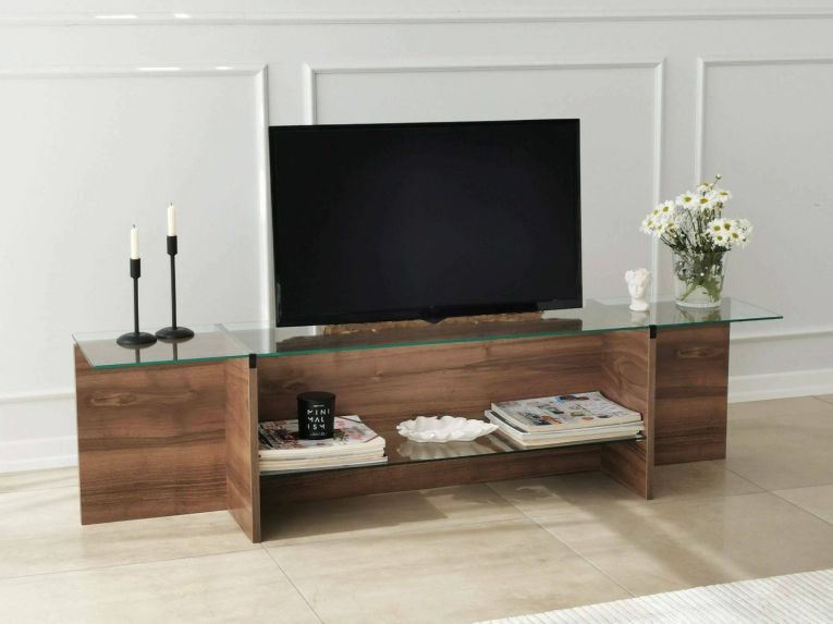 Mobile TV noce 158x35x40h cm - Bellano