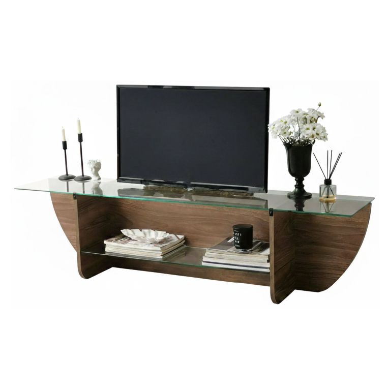 Mobile TV noce 158x35x40h cm in legno - Kasuga