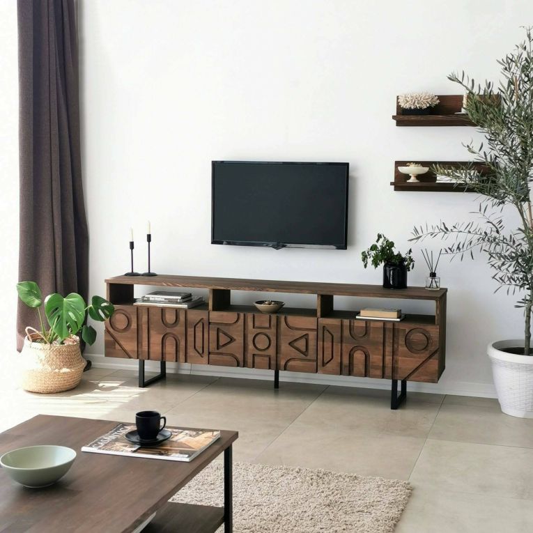 Mobile TV noce 170x30x40h cm 3 ante - Barete