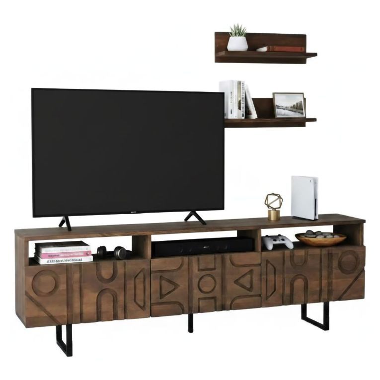 Mobile TV noce 170x30x40h cm 3 ante - Barete