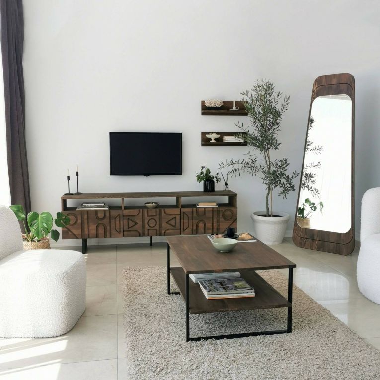 Mobile TV noce 170x30x40h cm 3 ante - Barete