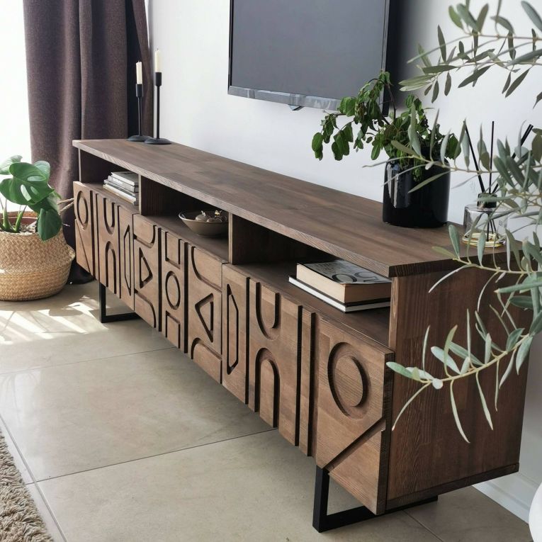 Mobile TV noce 170x30x40h cm 3 ante - Barete