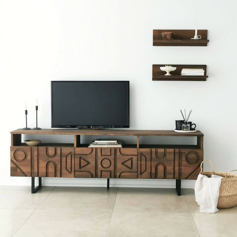 Mobile TV noce 170x30x40h cm 3 ante - Barete