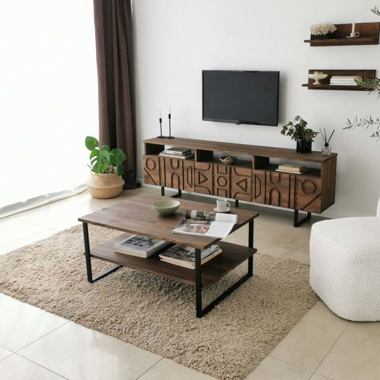 Mobile TV noce 170x30x40h cm 3 ante - Barete