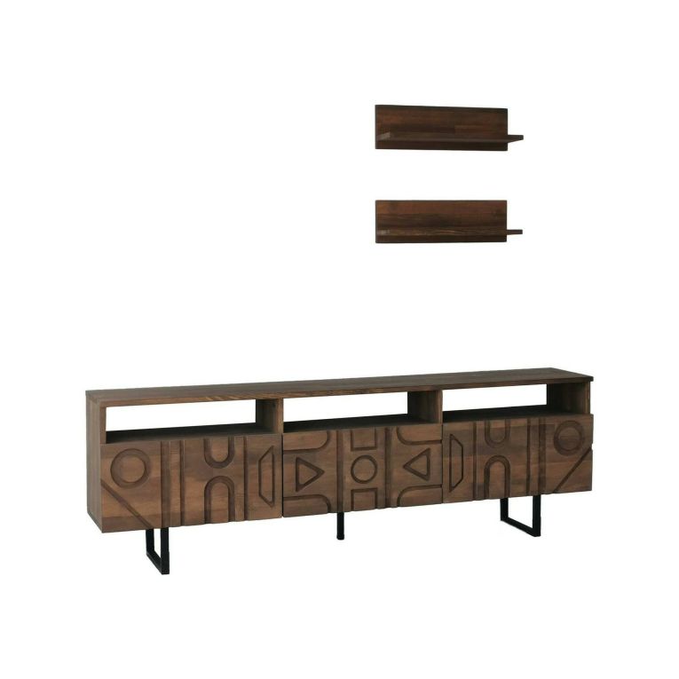 Mobile TV noce 170x30x40h cm 3 ante - Barete