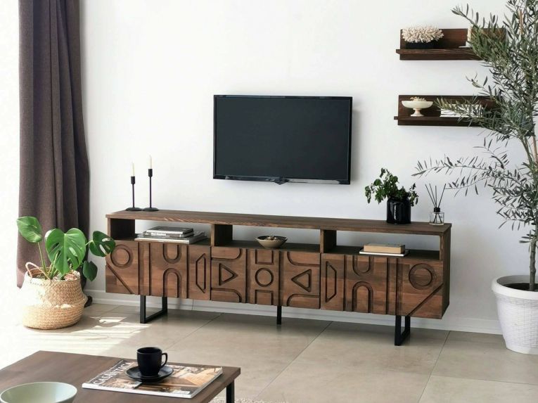 Mobile TV noce 170x30x40h cm 3 ante - Barete