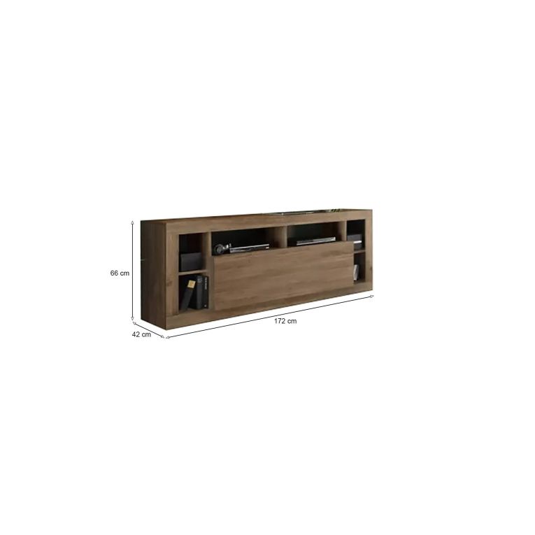 Mobile TV noce 172x42x66h cm in legno - Kujira