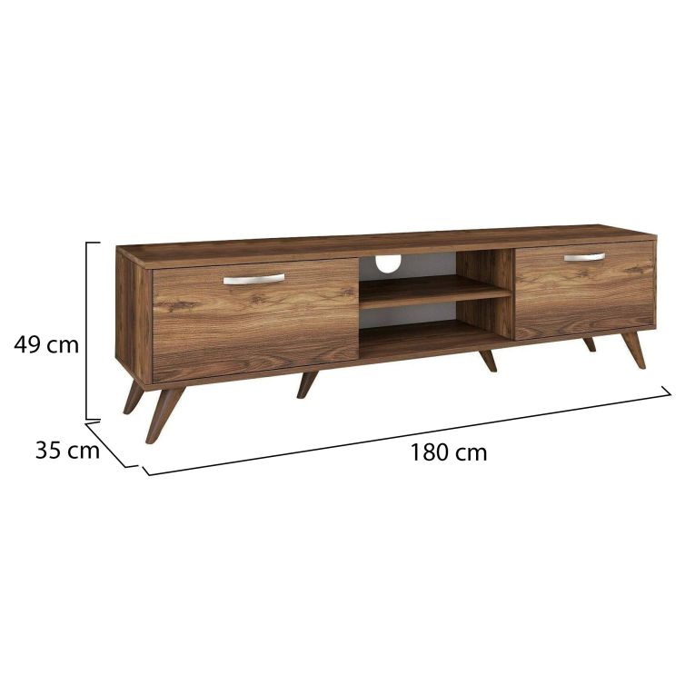 Mobile TV noce 180x35x48h cm 2 ante - Avir
