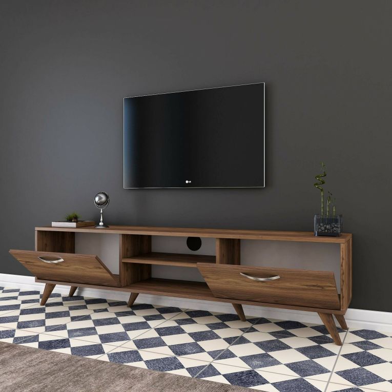 Mobile TV noce 180x35x48h cm 2 ante - Avir