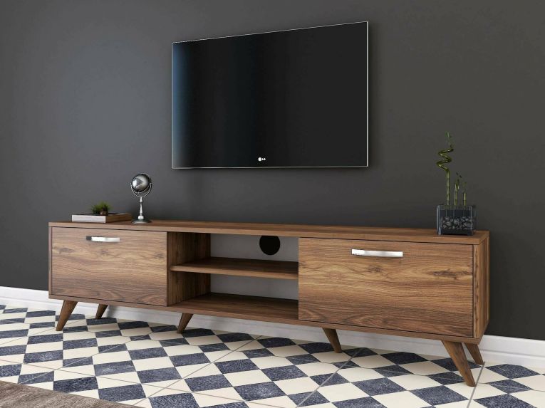 Mobile TV noce 180x35x48h cm 2 ante - Avir