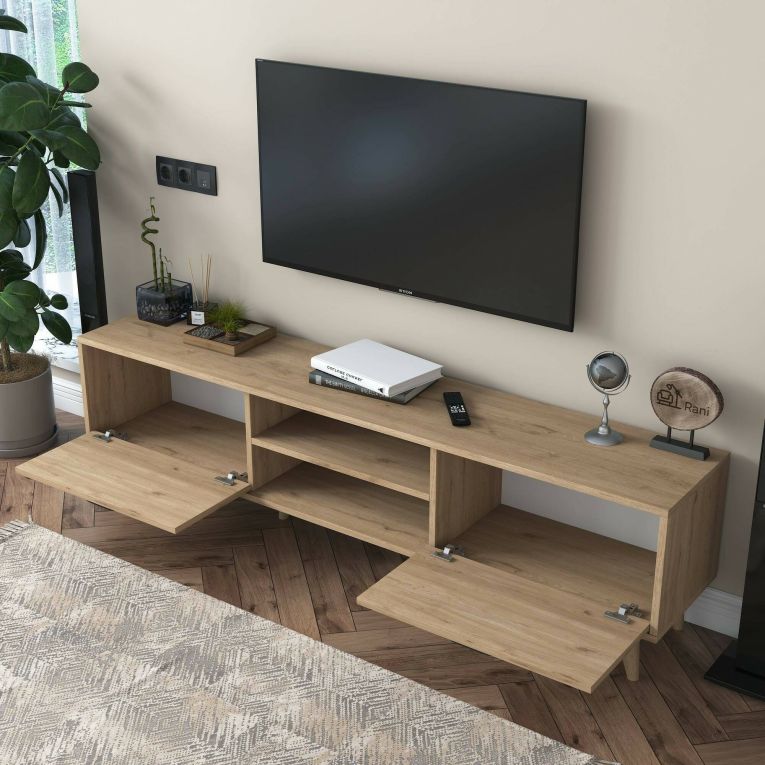 Mobile TV noce 180x35x48h cm modulabile - Messalina