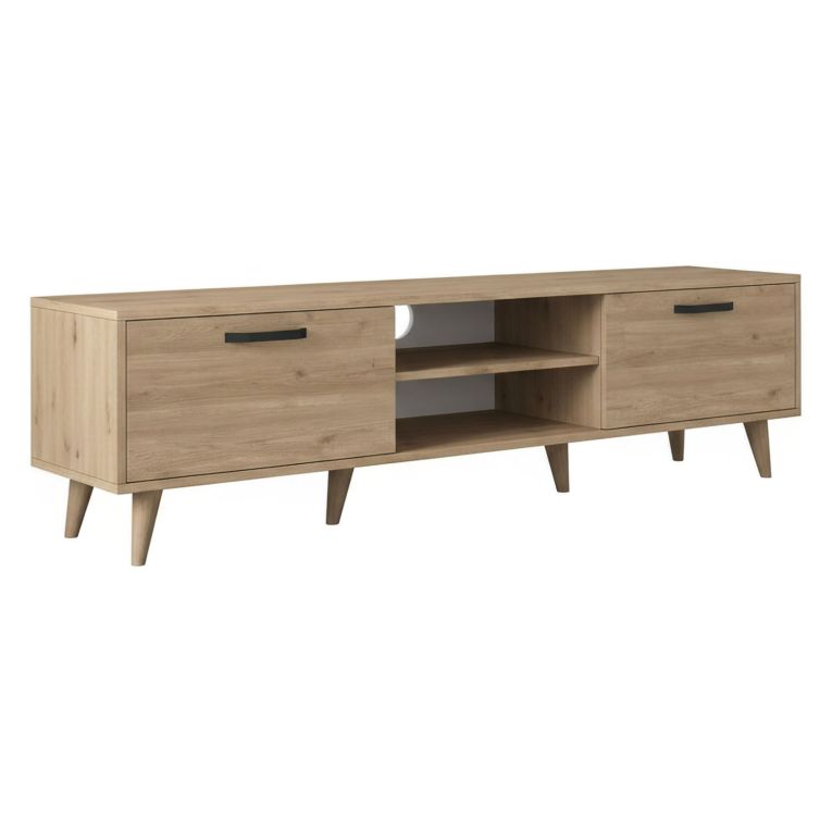 Mobile TV noce 180x35x48h cm modulabile - Messalina