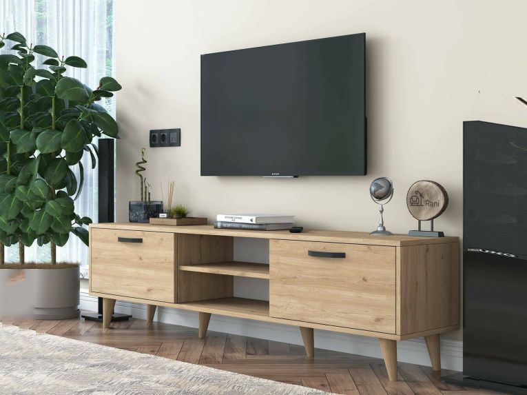 Mobile TV noce 180x35x48h cm modulabile - Messalina