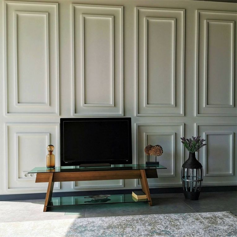Mobile TV noce e verde 158x40x45h cm in legno - Amorosi