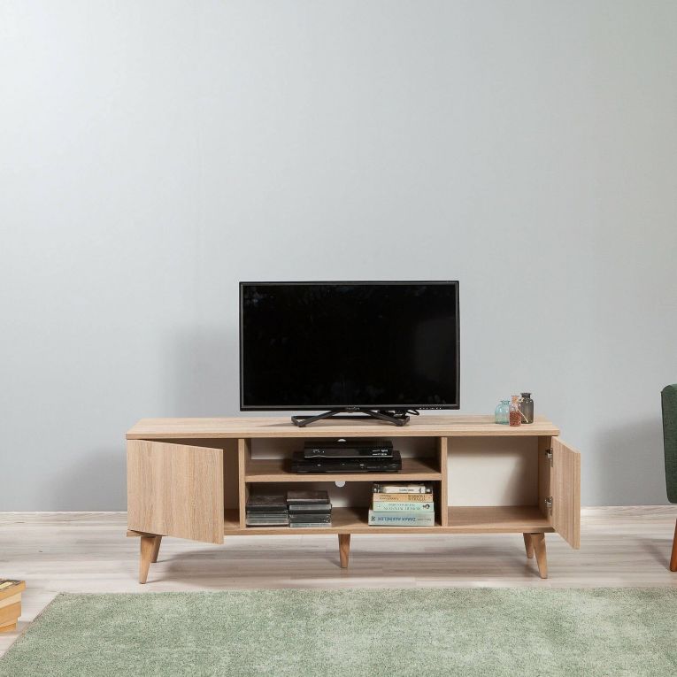 Mobile TV quercia 140x40x50h cm 2 ante - Argegno