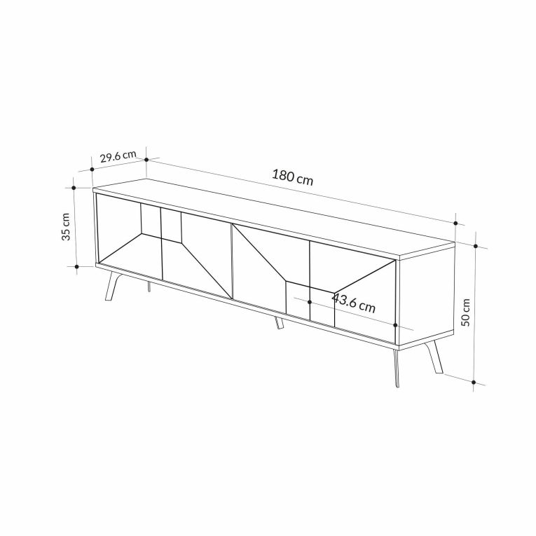 Mobile TV quercia 180x29x50h cm 4 ante - OlgadiKiev